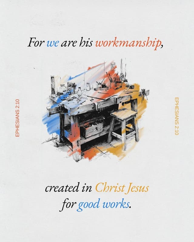 For we are his workmanship, created in Christ Jesus for good works - Ephesians 2:10